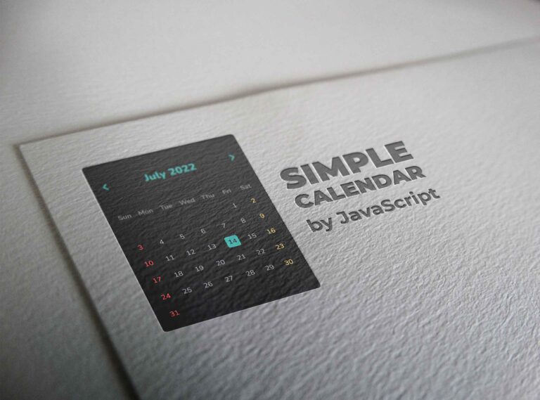 Simple calendar by JavaScript