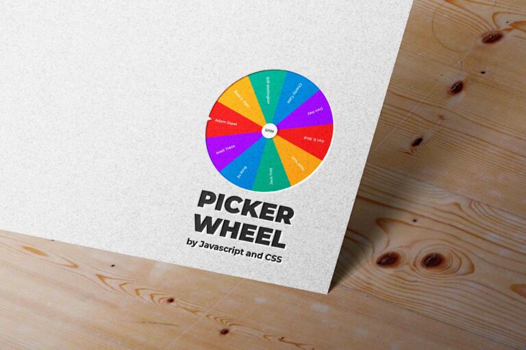 Picker wheel by Javascript and CSS | Tran Phan